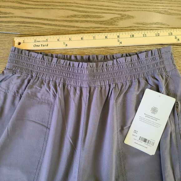 NEW Athleta Savannah Jogger Pants 6 Purple Lightweight  Pockets Pull-On Fitness - Picture 11 of 13